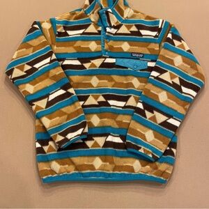 Patagonia Women’s Synchilla Snap-T Pullover Guatemalan Tango Bear Brown Medium